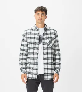 7 Foot Work Flannel LS Shirt Milk/Black