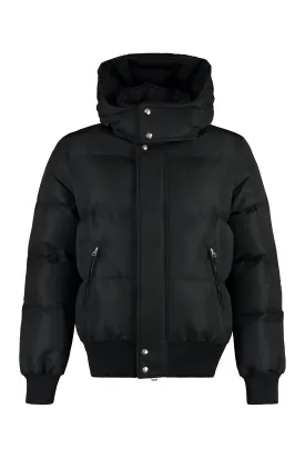 ALEXANDER MCQUEEN Men's Hooded Down Jacket in Black for FW23