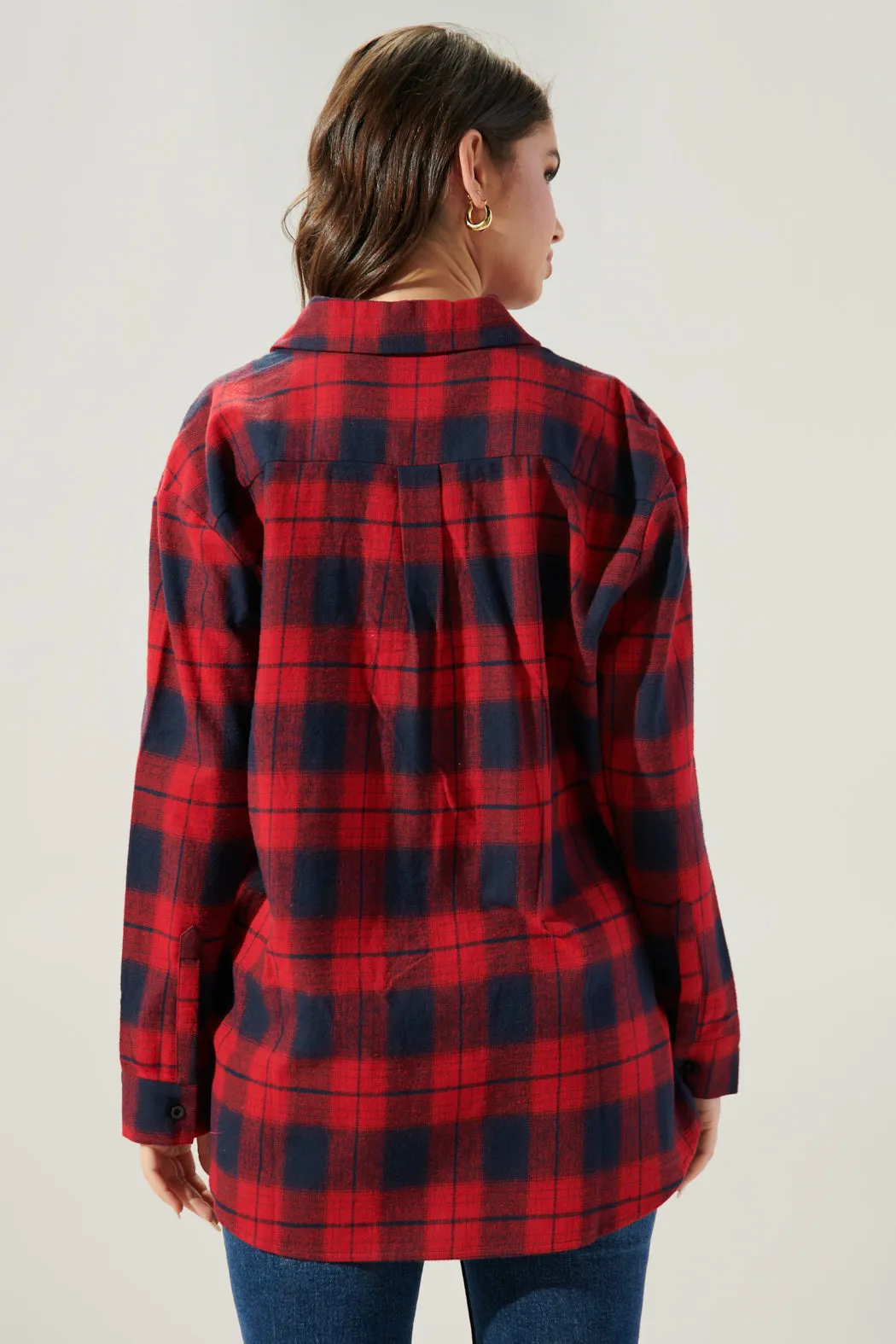 Arlee Plaid Boyfriend Flannel Shirt