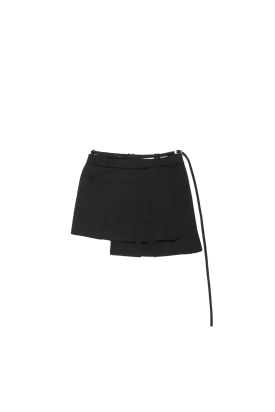 Asymmetric Pleated Skirt