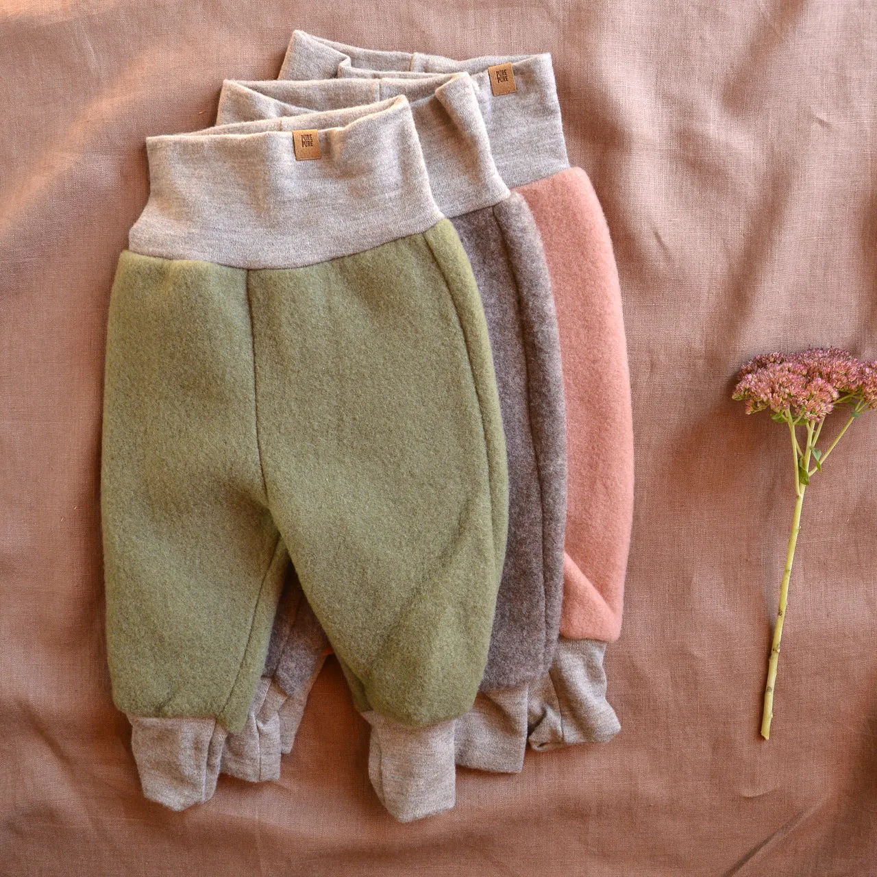 Baby Organic Wool Fleece Pants (3-6m only) *Last One!