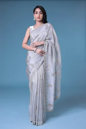 Banarasi Shimmering Silk Saree with Cutdana and Sequins work