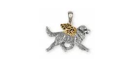 Bernese Mountain Dog Angel Pendant Jewelry Silver And 14k Gold Handmade Dog Pendant BMD32X-TNAP