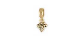 Bernese Mountain Dog Charm Slide Jewelry 14k Gold Handmade Dog Charm Slide BMD32XH-PNSG