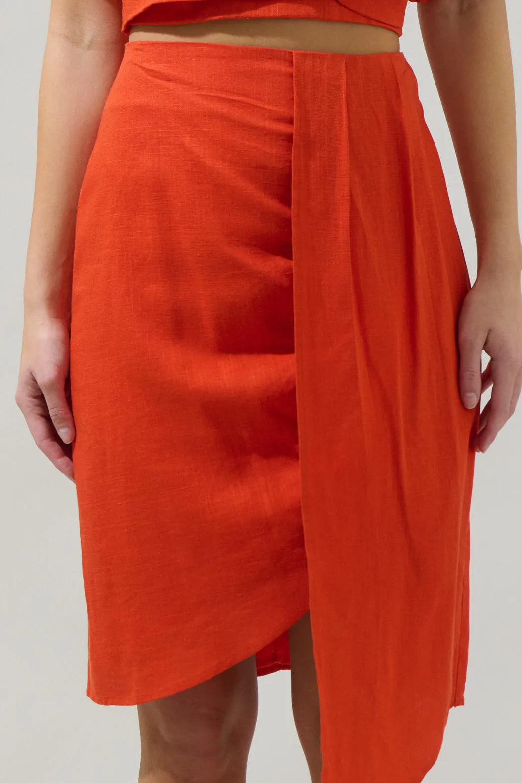 Bet On You Asymmetrical Midi Skirt