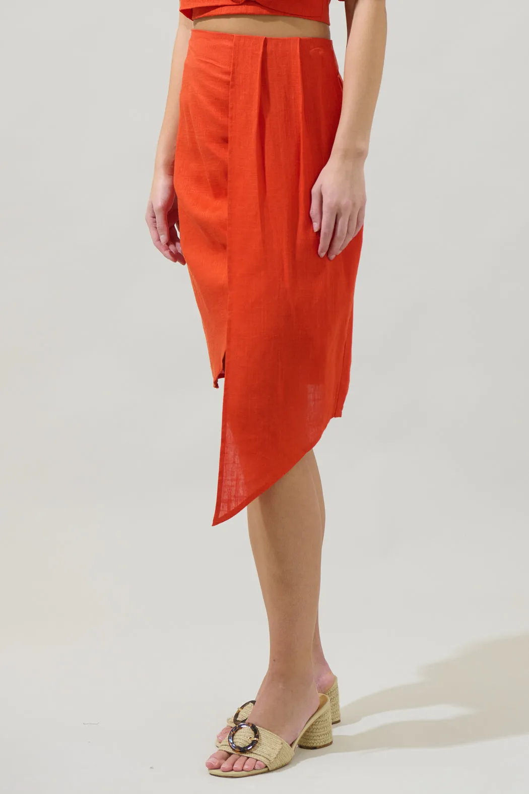 Bet On You Asymmetrical Midi Skirt