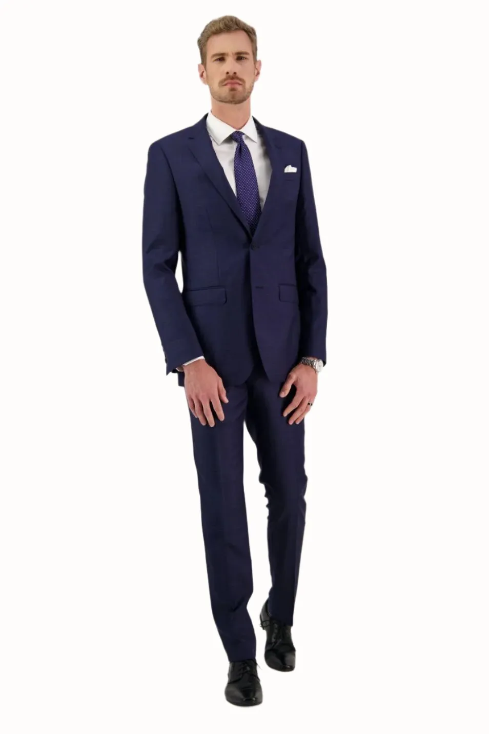 Big Mens Savile Row Abram Navy Check Suit Set