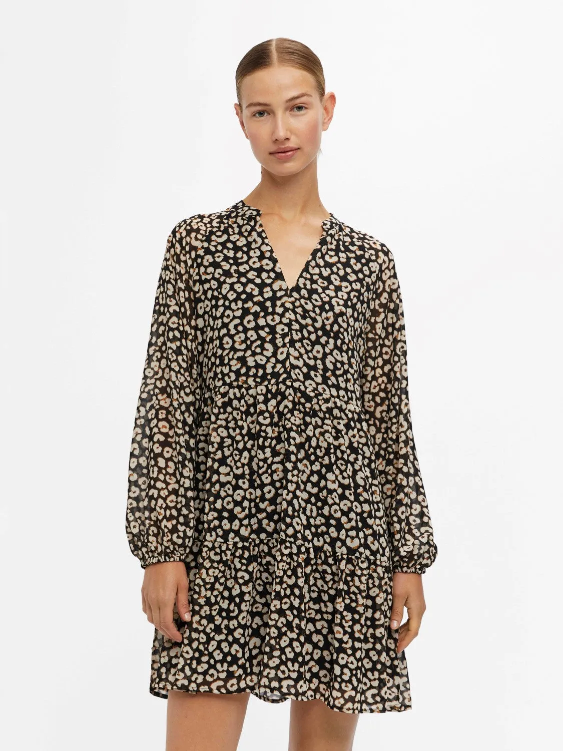 Braylon Smock Dress (Leopard)