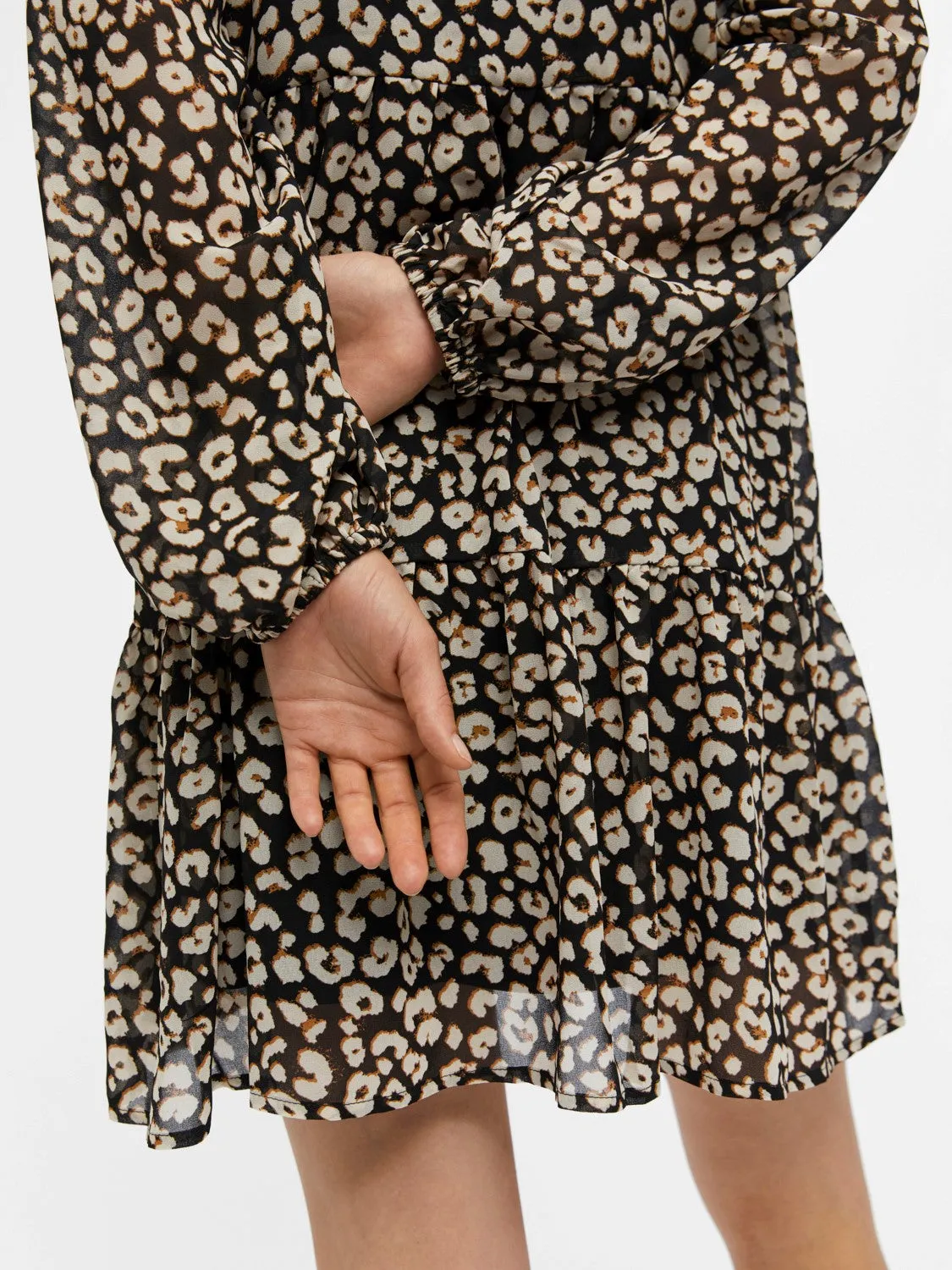 Braylon Smock Dress (Leopard)