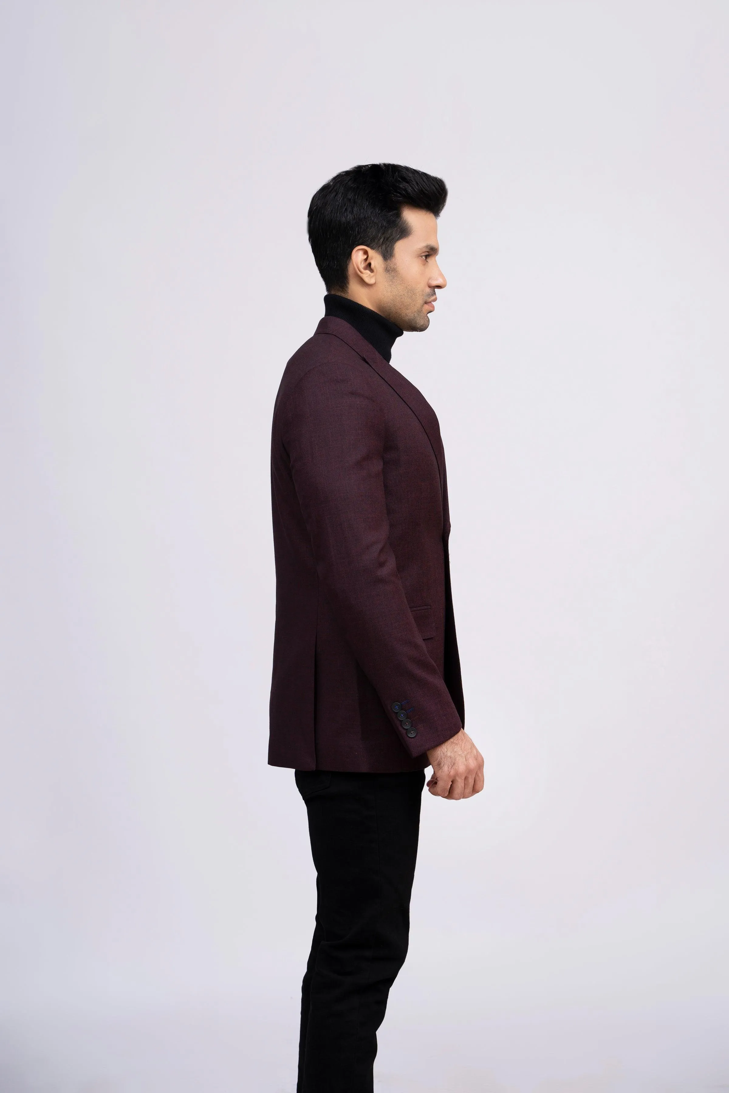 CASUAL COAT SLIM FIT MAROON