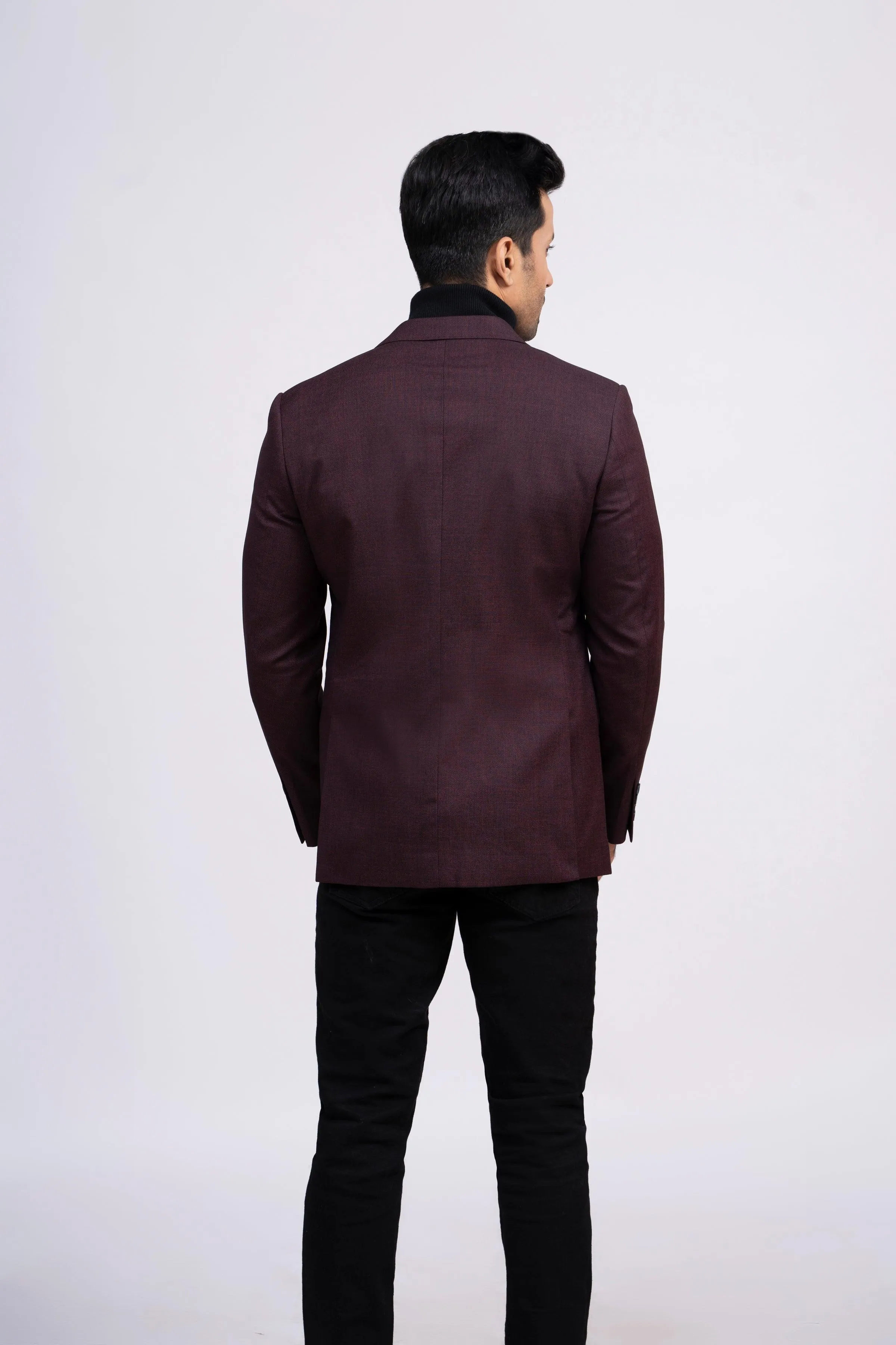 CASUAL COAT SLIM FIT MAROON