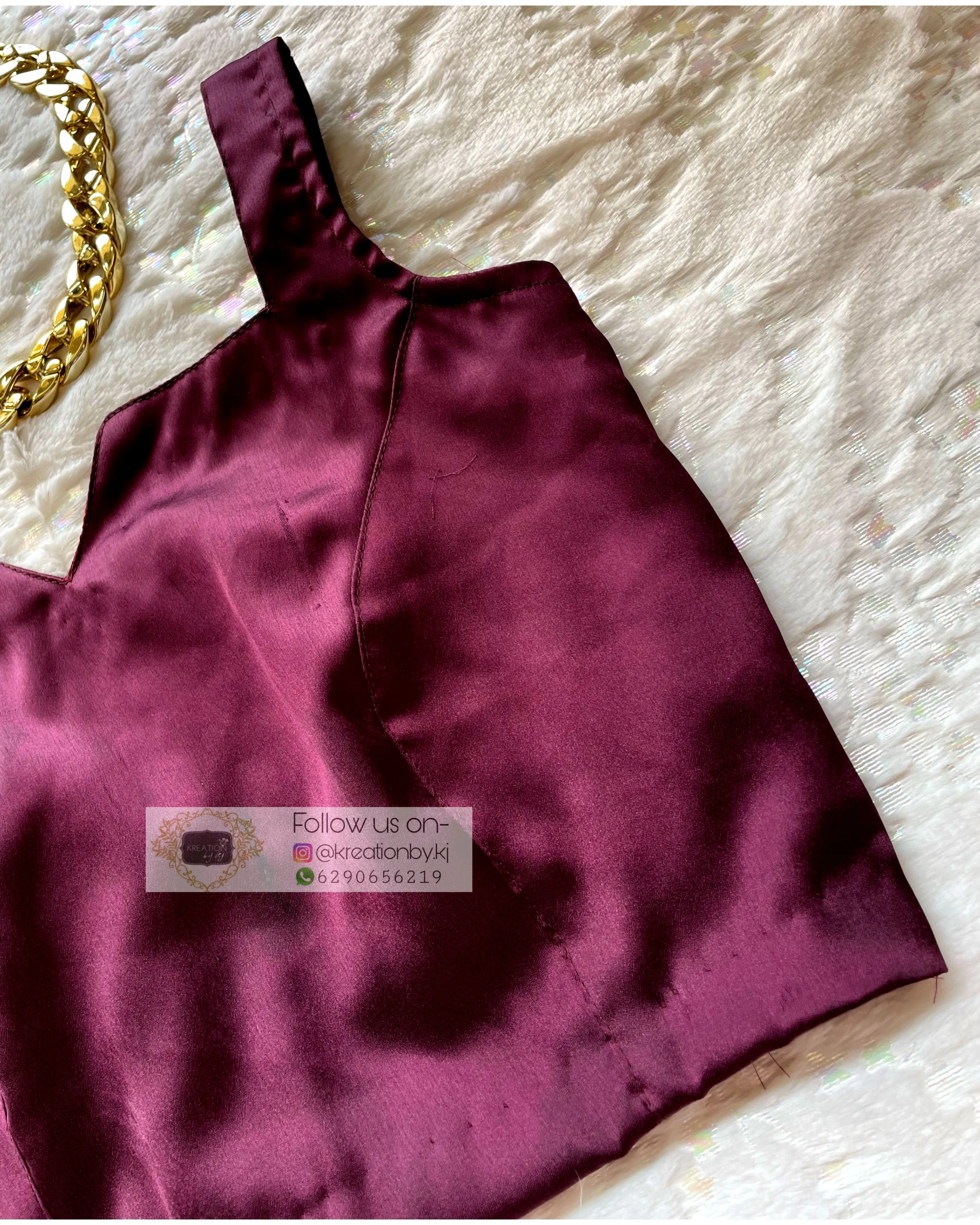 Celeste Dark Eggplant Wine Blouse