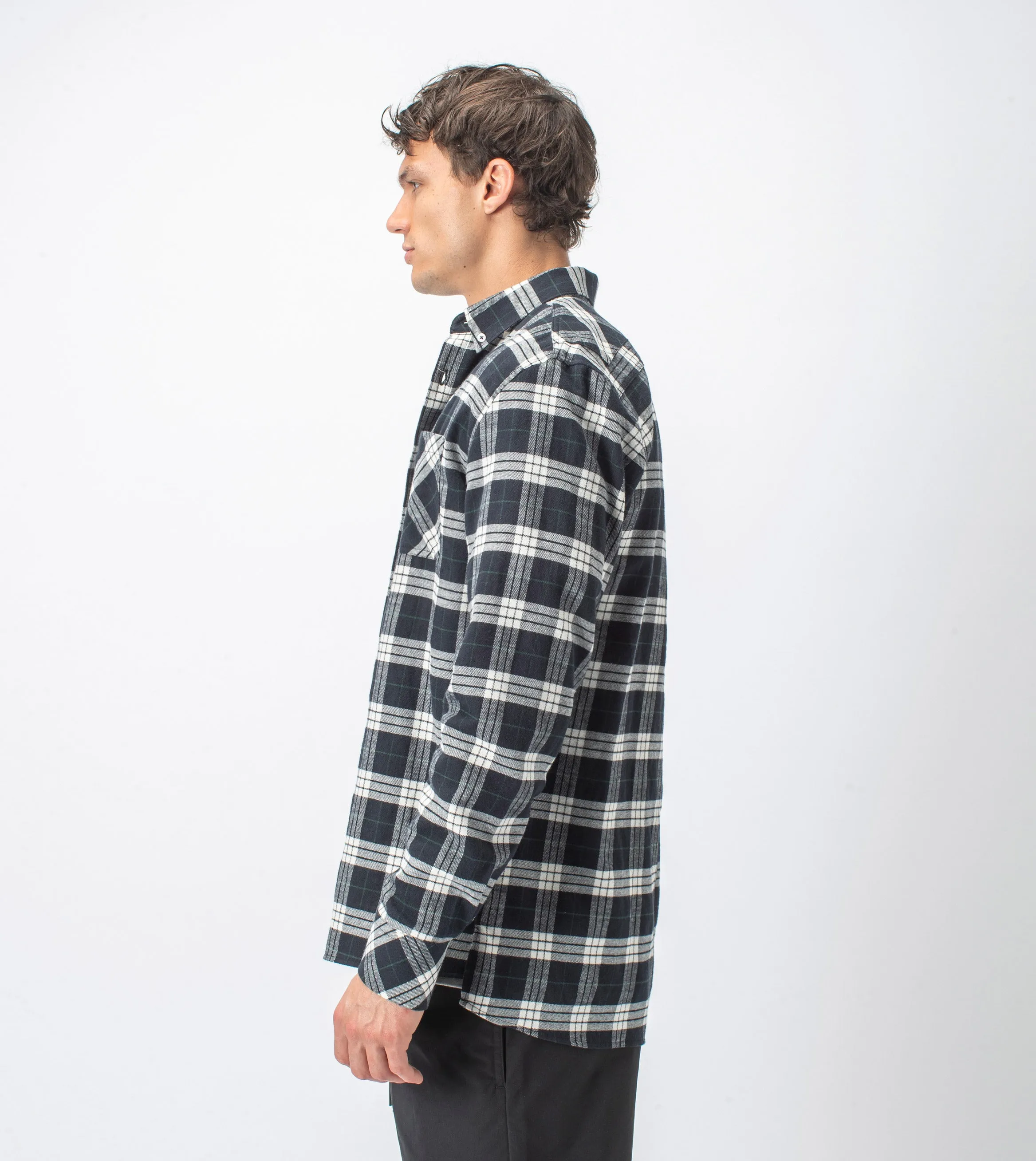 Checker Flannel LS Shirt Black/Milk