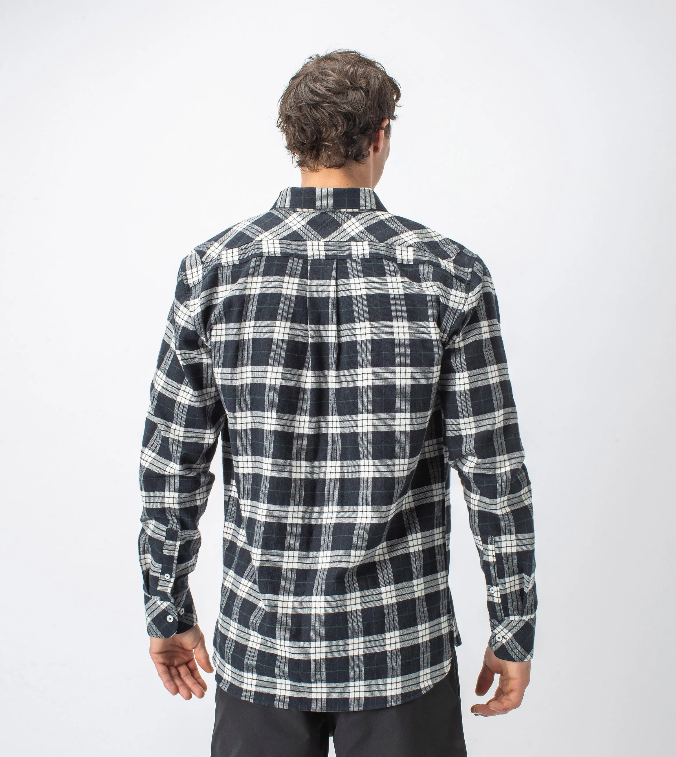 Checker Flannel LS Shirt Black/Milk