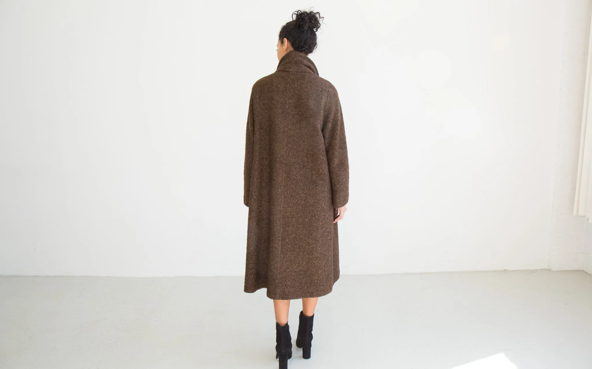 Chestnut Nubby Wool Coat