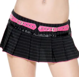 Clubwear Pleated Skirt with Buckle Detail