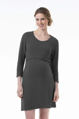 Colby Empire Maternity Dress D.Grey