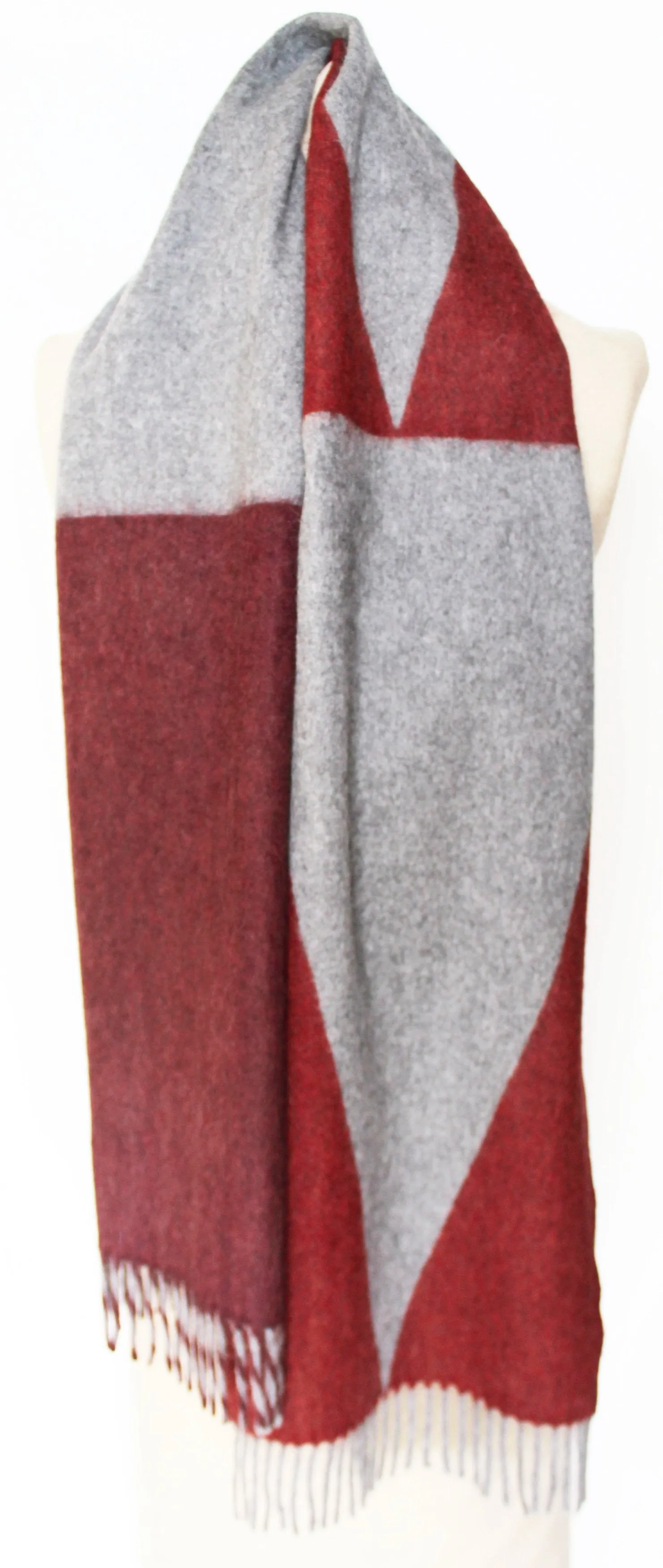 Colour Block hand printed Angora Wool scarf - Staffa 7 womenswear