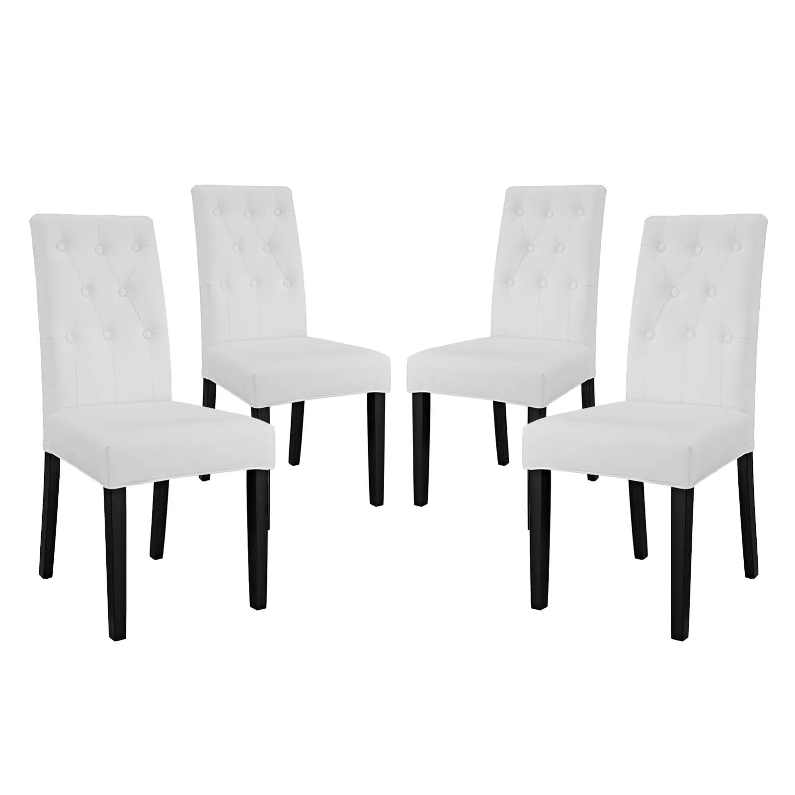 Confer Dining Side Chair Vinyl Set of 4 by Modway