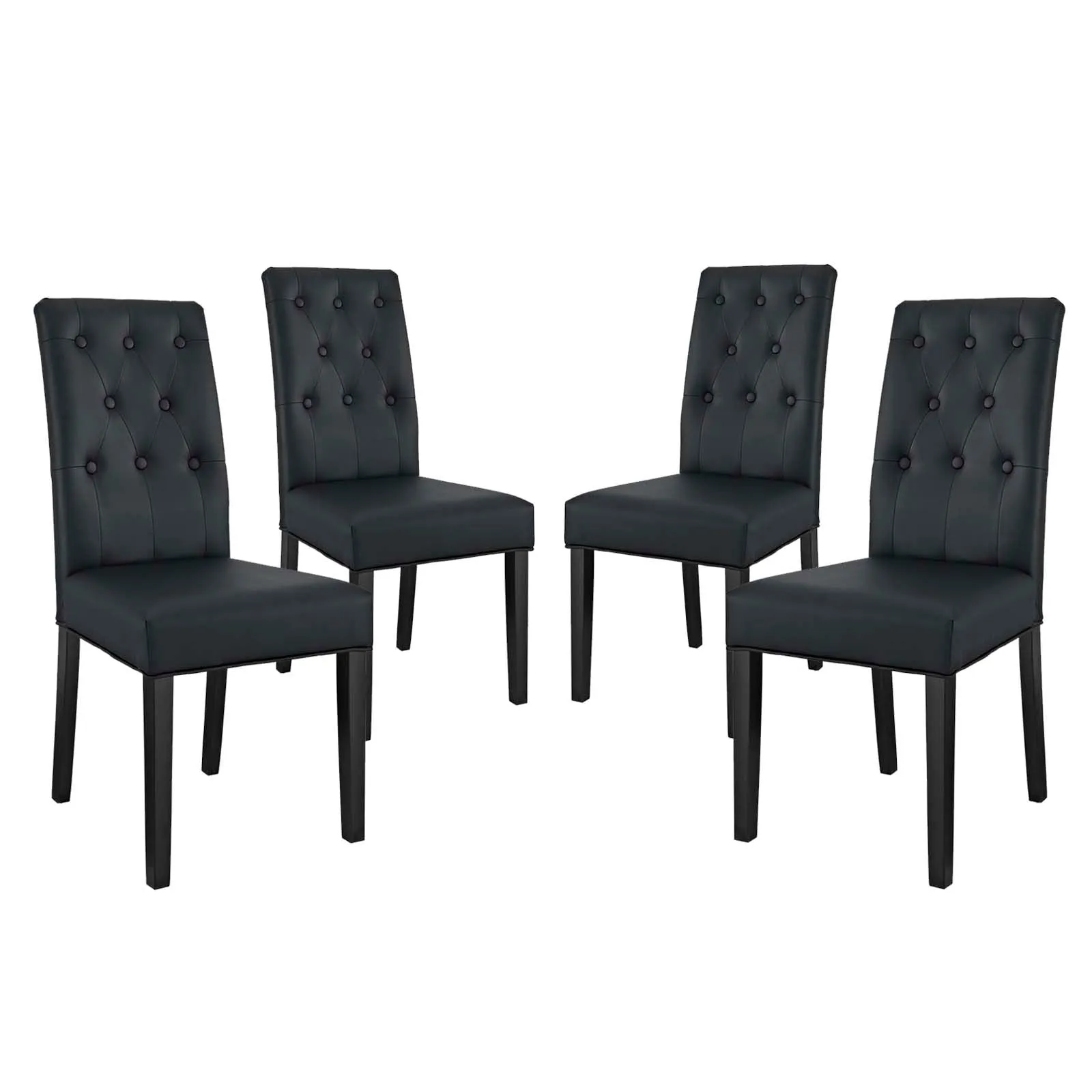 Confer Dining Side Chair Vinyl Set of 4 by Modway