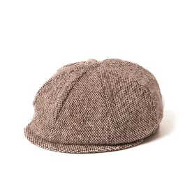 Crown Cap 1-235P Wool News Boy Cap - Brown Salt & Pepper