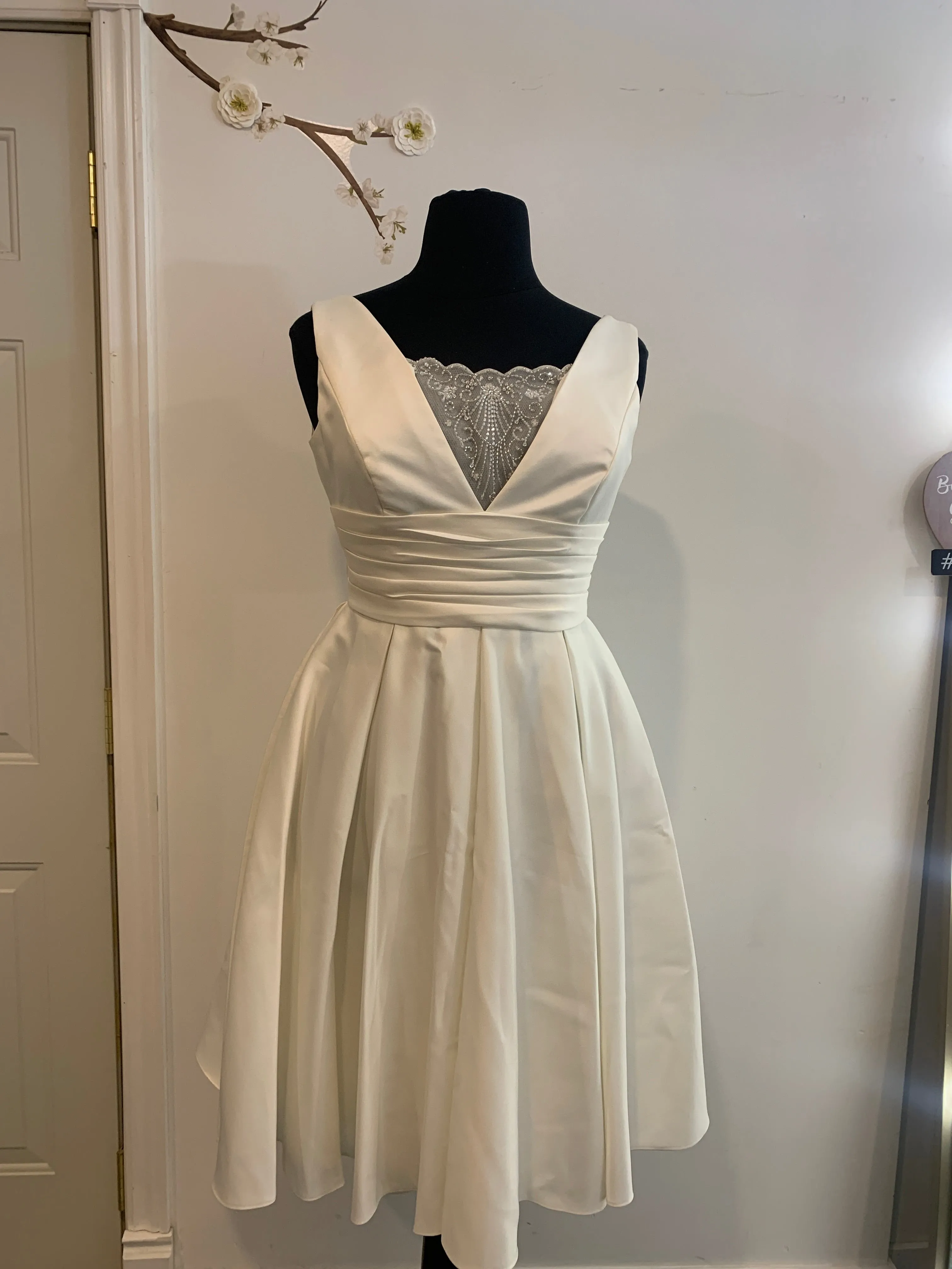 Dress 3568: David's Bridal "V3848" waist 34 shortened