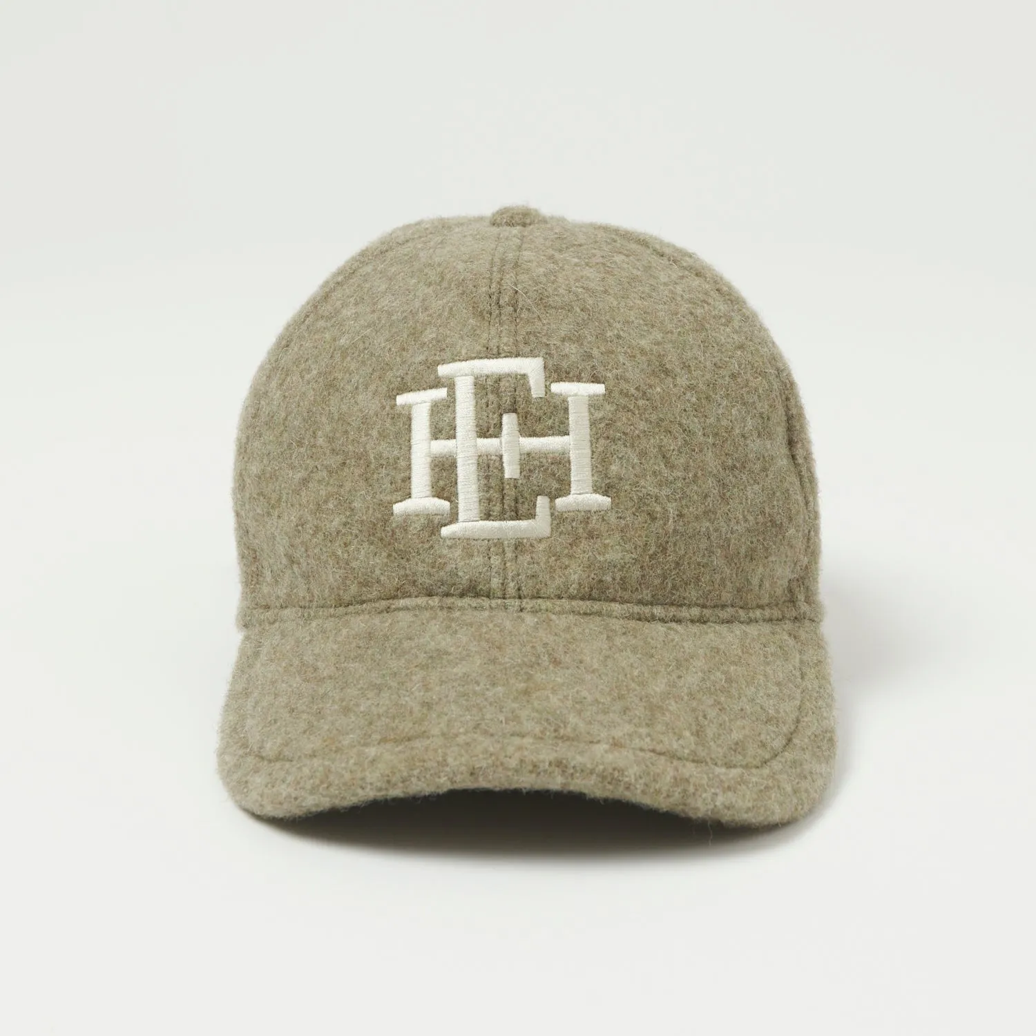 East Harbour Surplus 'Tiger' Wool Baseball Cap - Olive Beige