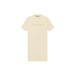 Fear Of God Essentials Long Sleeve Logo Dress - Egg Shell