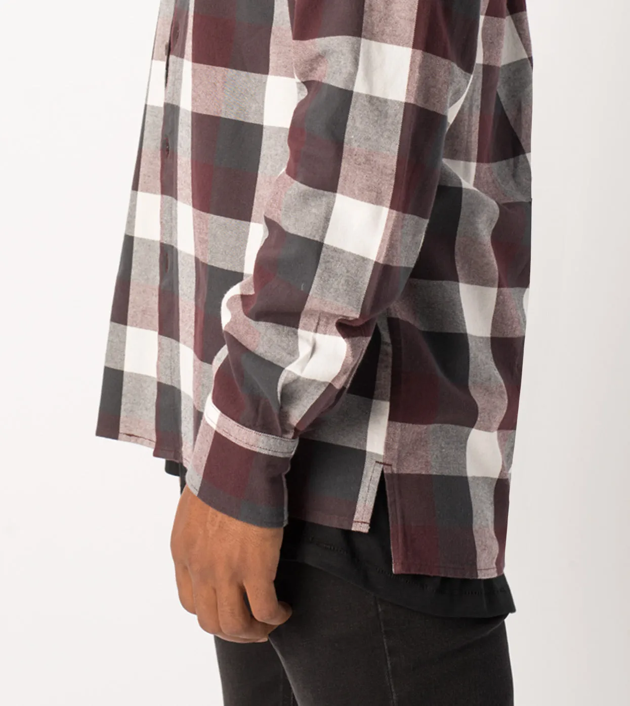 Flannel LS Shirt Port/Vintage Black - Sale