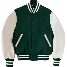 Forest/Stone Classic Varsity Jacket