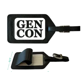 Gen Con Black Faux Leather Luggage Tag