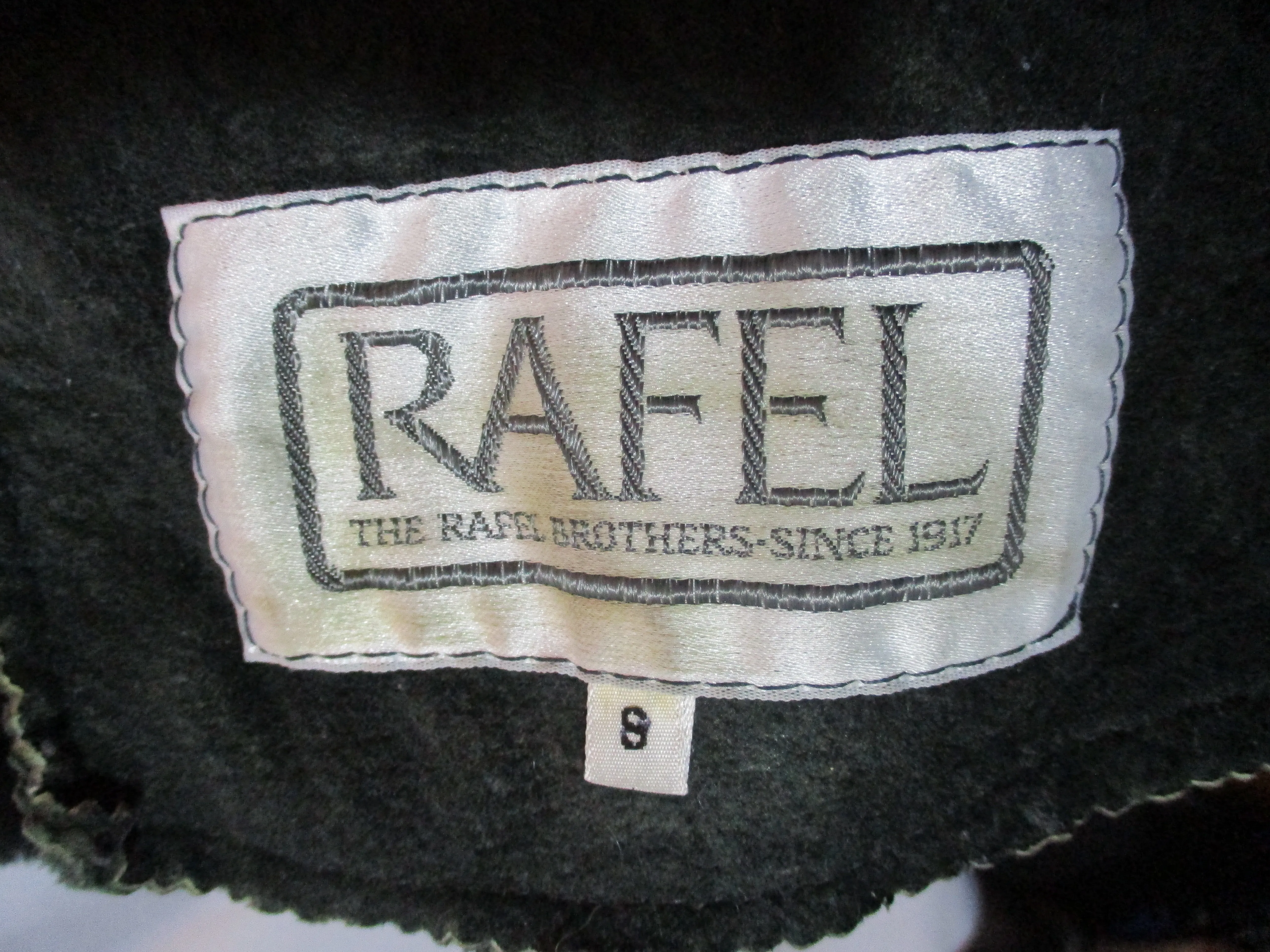 Genuine RAFEL SHEARLING SUEDE Maxi Leather jacket coat GREEN 8 Sheepskin