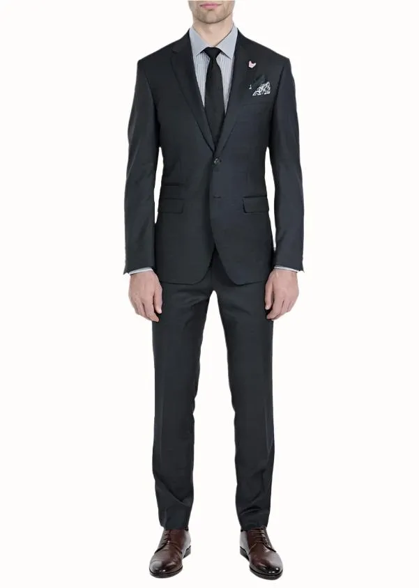 GIBSON SLIM FIT BETA CHARCOAL PURE WOOL SUIT SET