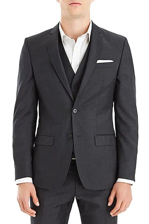 GIBSON SLIM FIT BETA CHARCOAL PURE WOOL SUIT SET