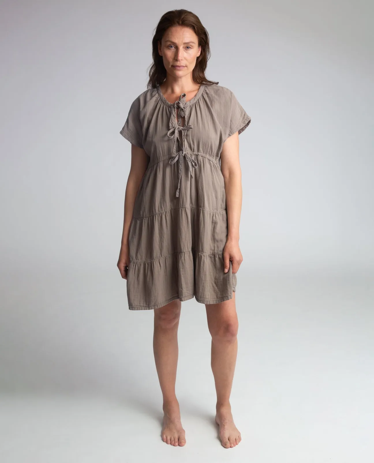 Hazel Organic Cotton Dress In Olive