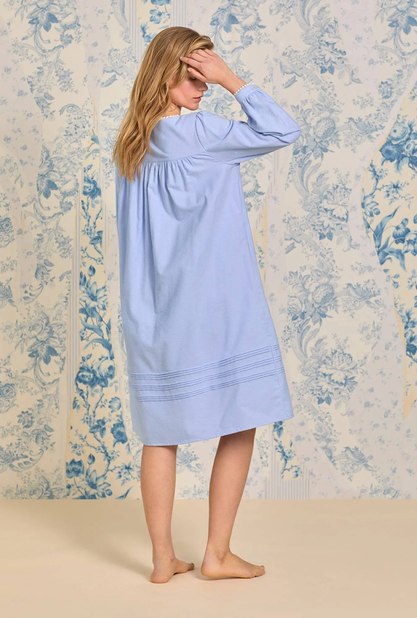 Heritage Cotton Flannel Blue Dream Waltz Nightgown