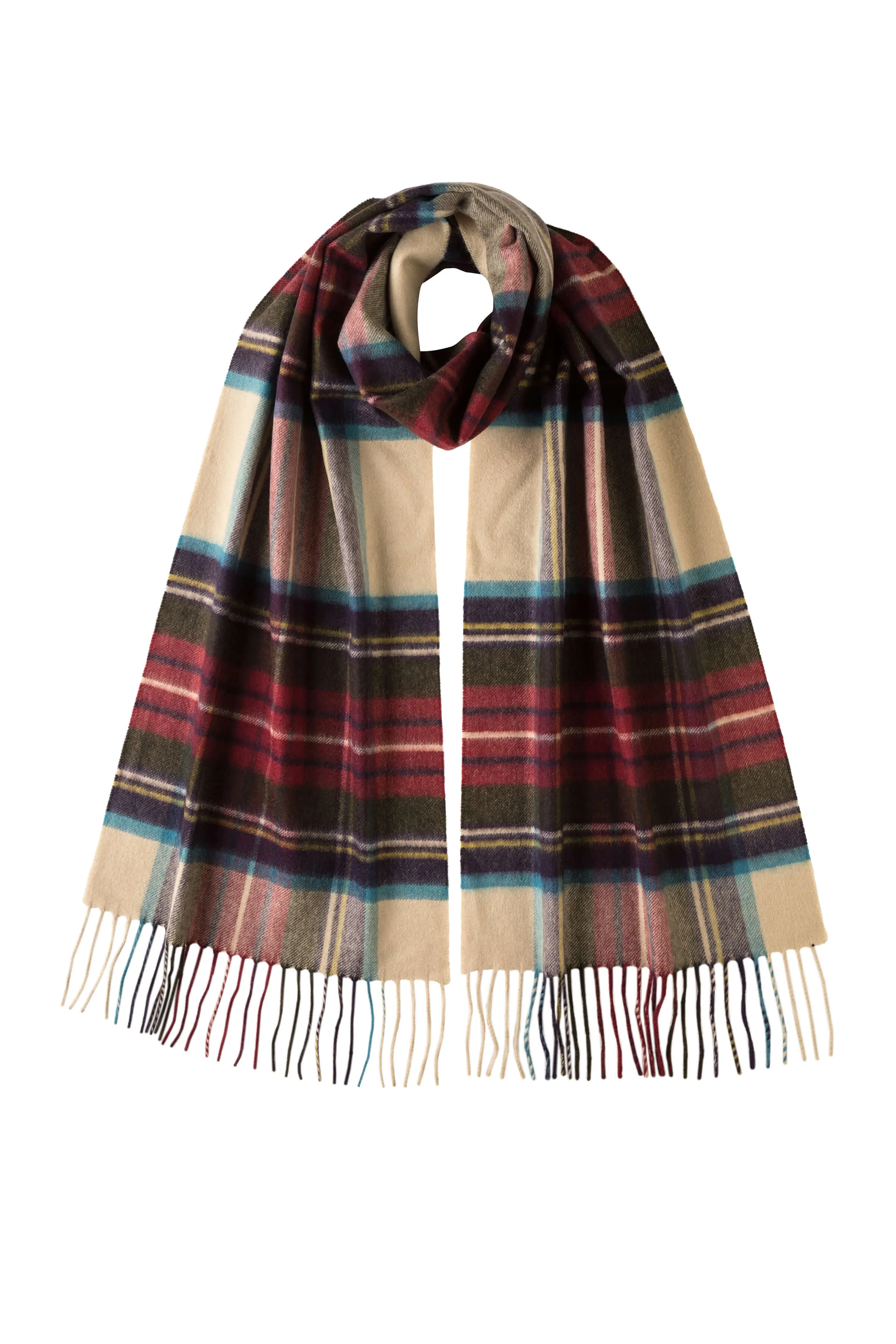 Hessian Dress Stewart Tartan Wide Cashmere Scarf