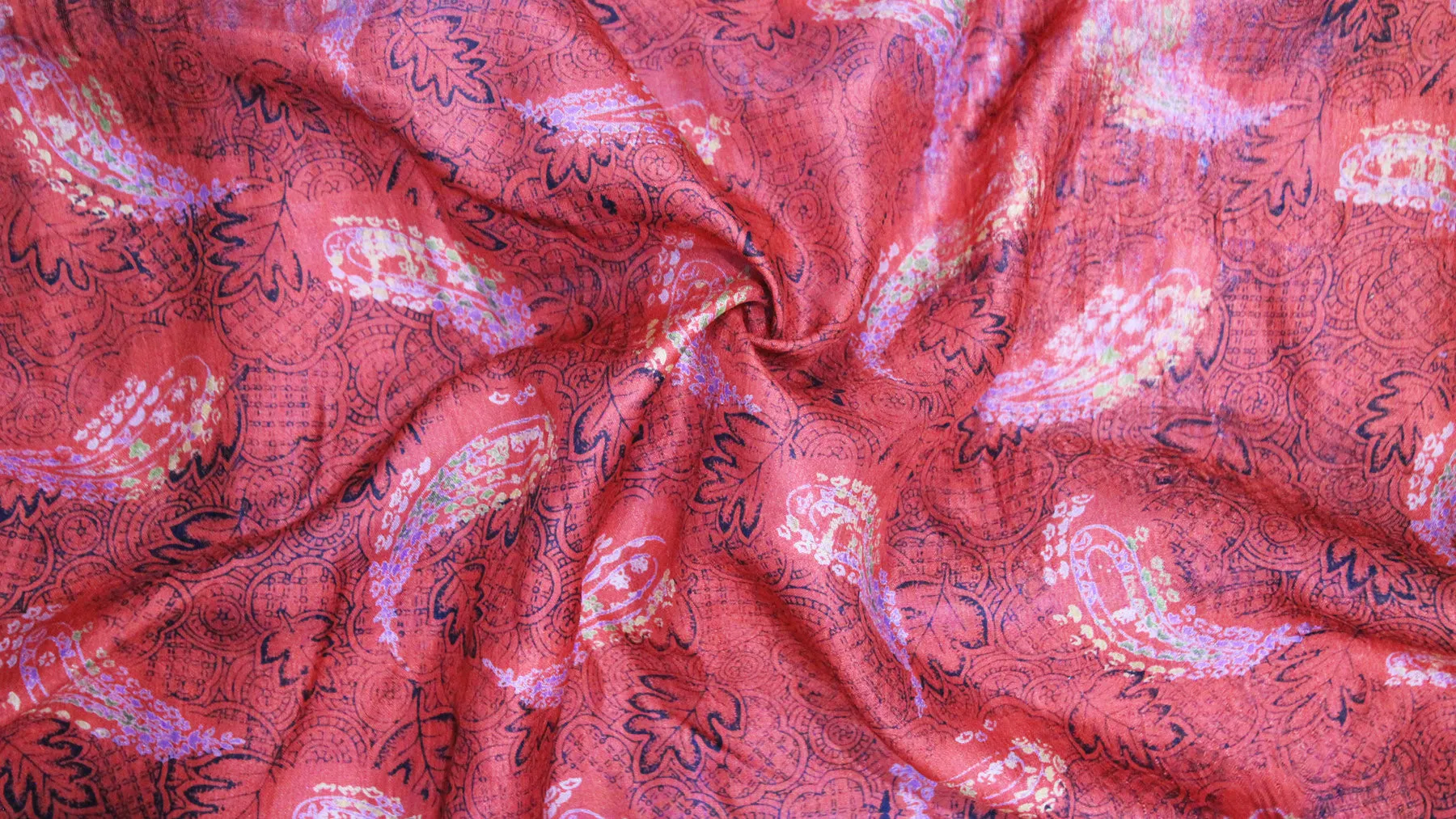 Indian Silk Sari Scarf 76" x 38" Inches, Colourful Floral Printed Scarves , Assorted Colour Mix , Pure Silk Neck Scarf , Silk Bandana , Silk Neckerchief, Silk Hair Scarf , Floral Silk Scarf