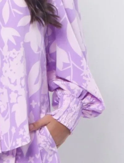 Kate Shirt - Purple Print