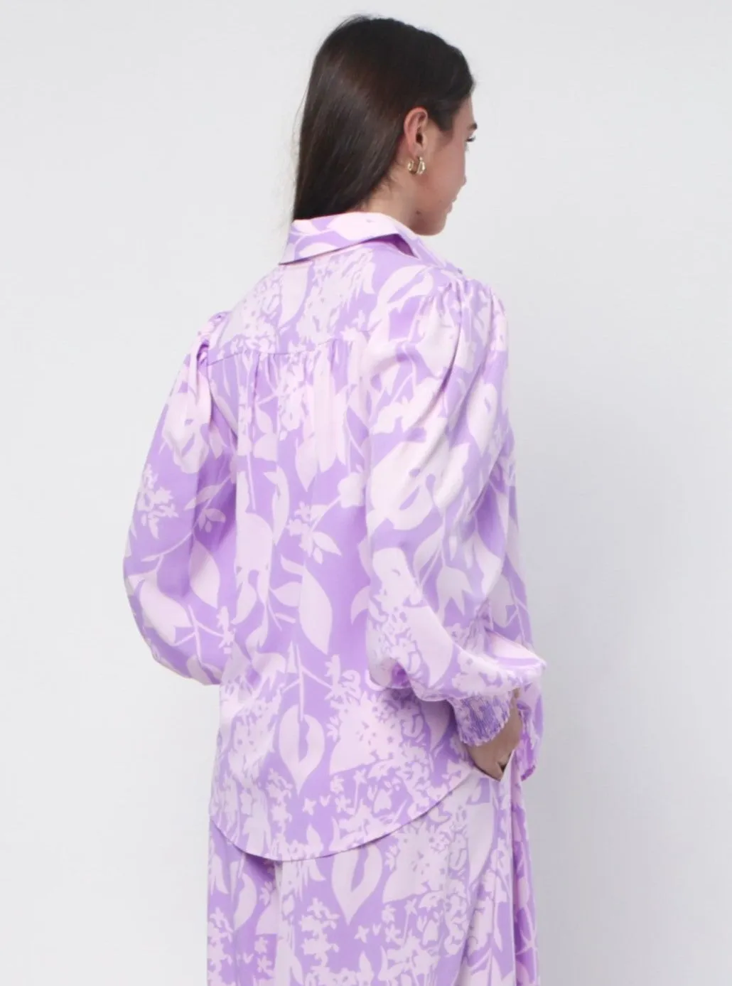 Kate Shirt - Purple Print