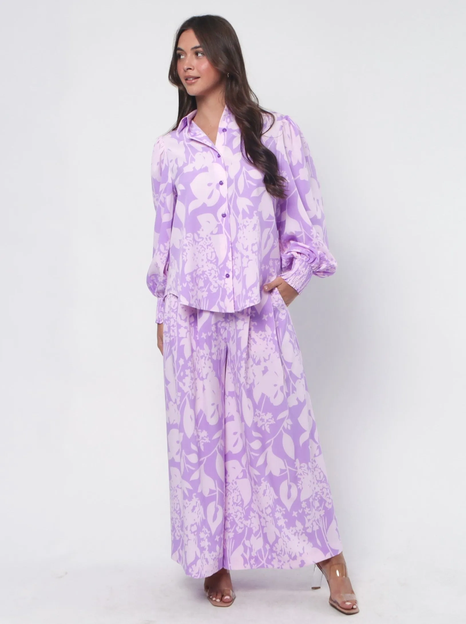 Kate Shirt - Purple Print