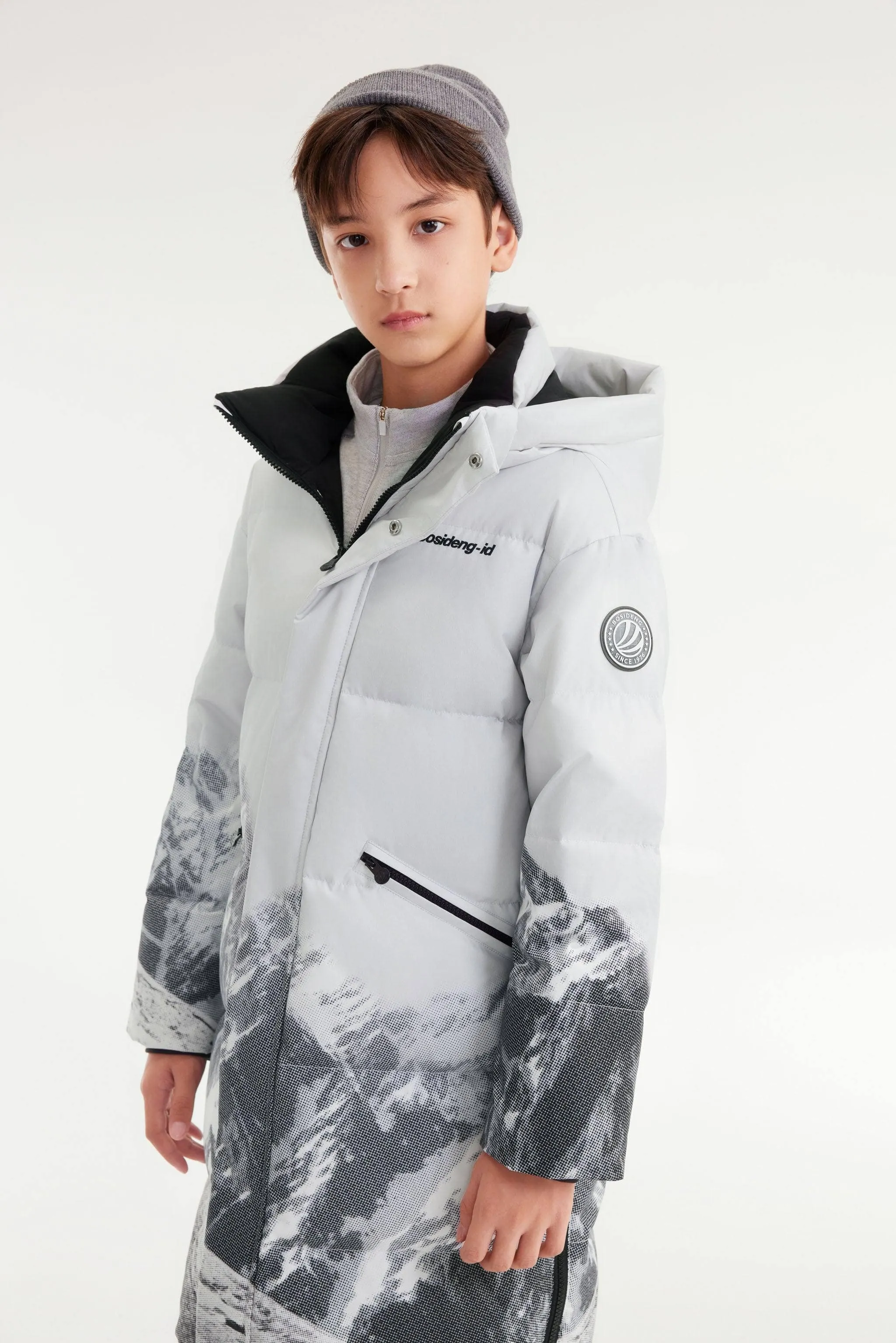 Kids Snow Mountain Down Parka with Hood