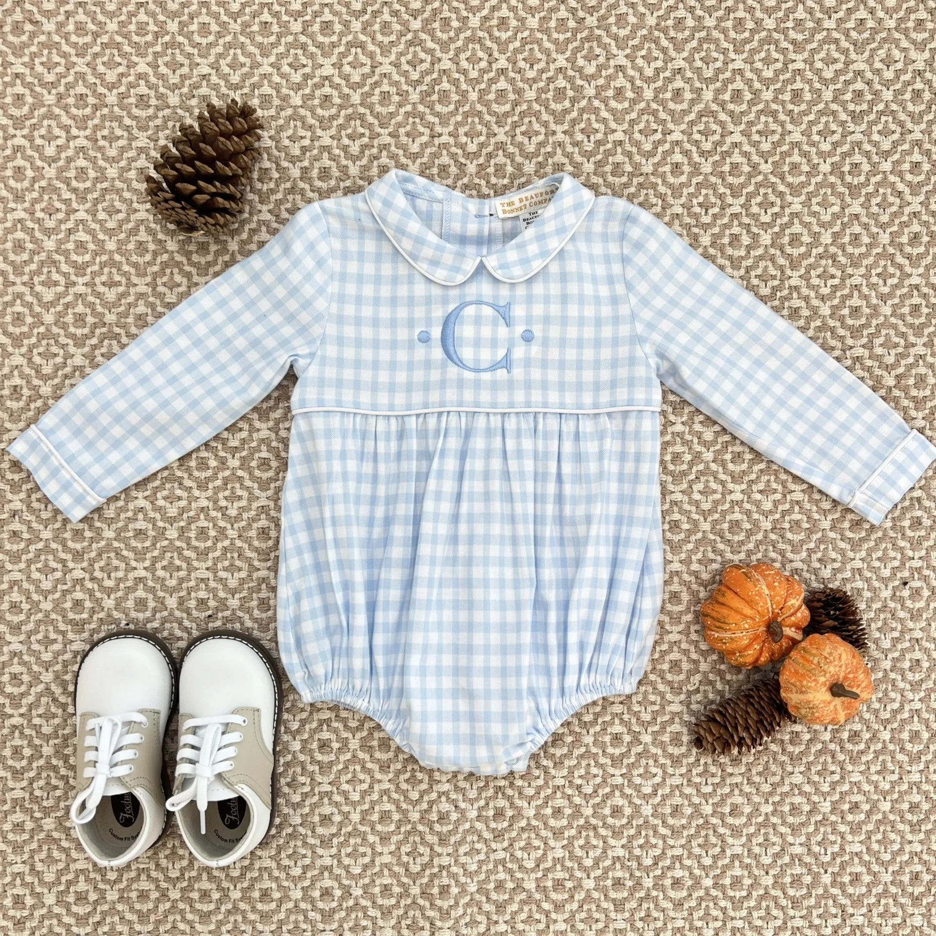 Long Sleeve Bradford Bubble (Flannel) - Beale Street Blue Gingham