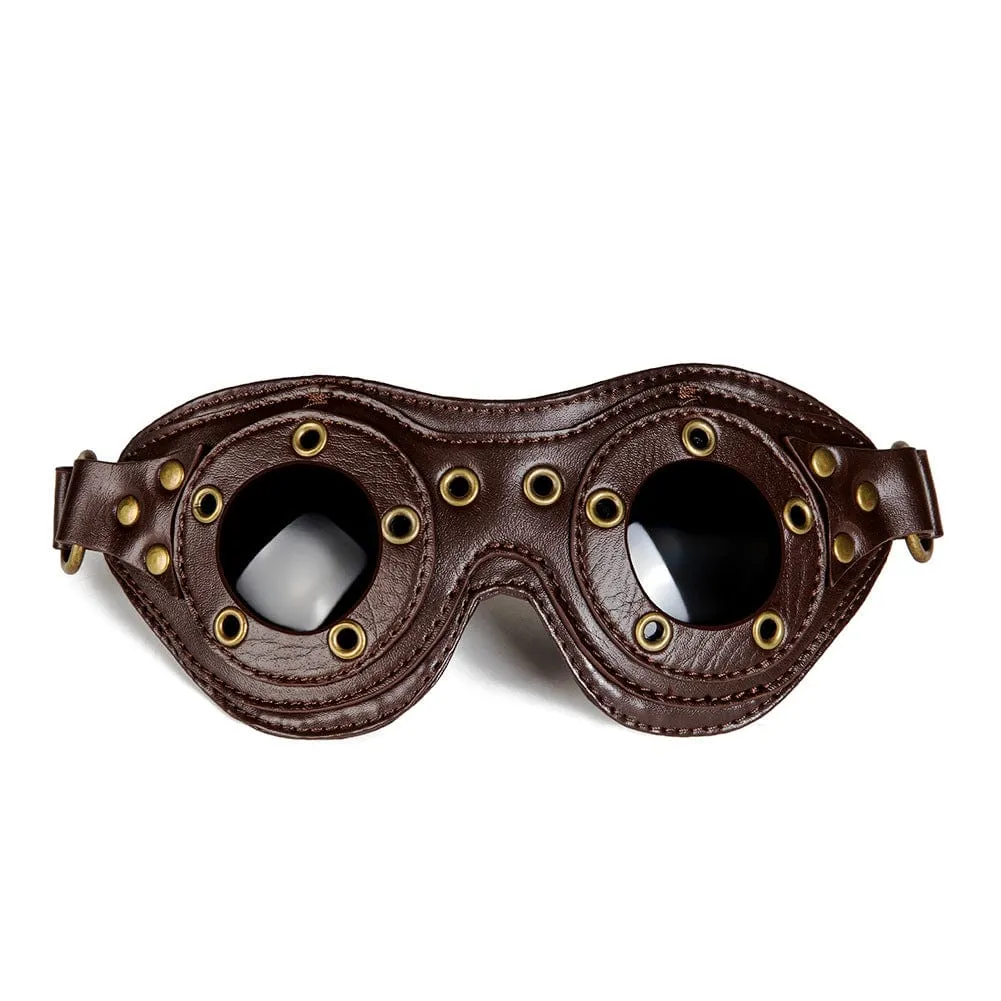 Men's Gothic Eyelets Faux Leather Goggles