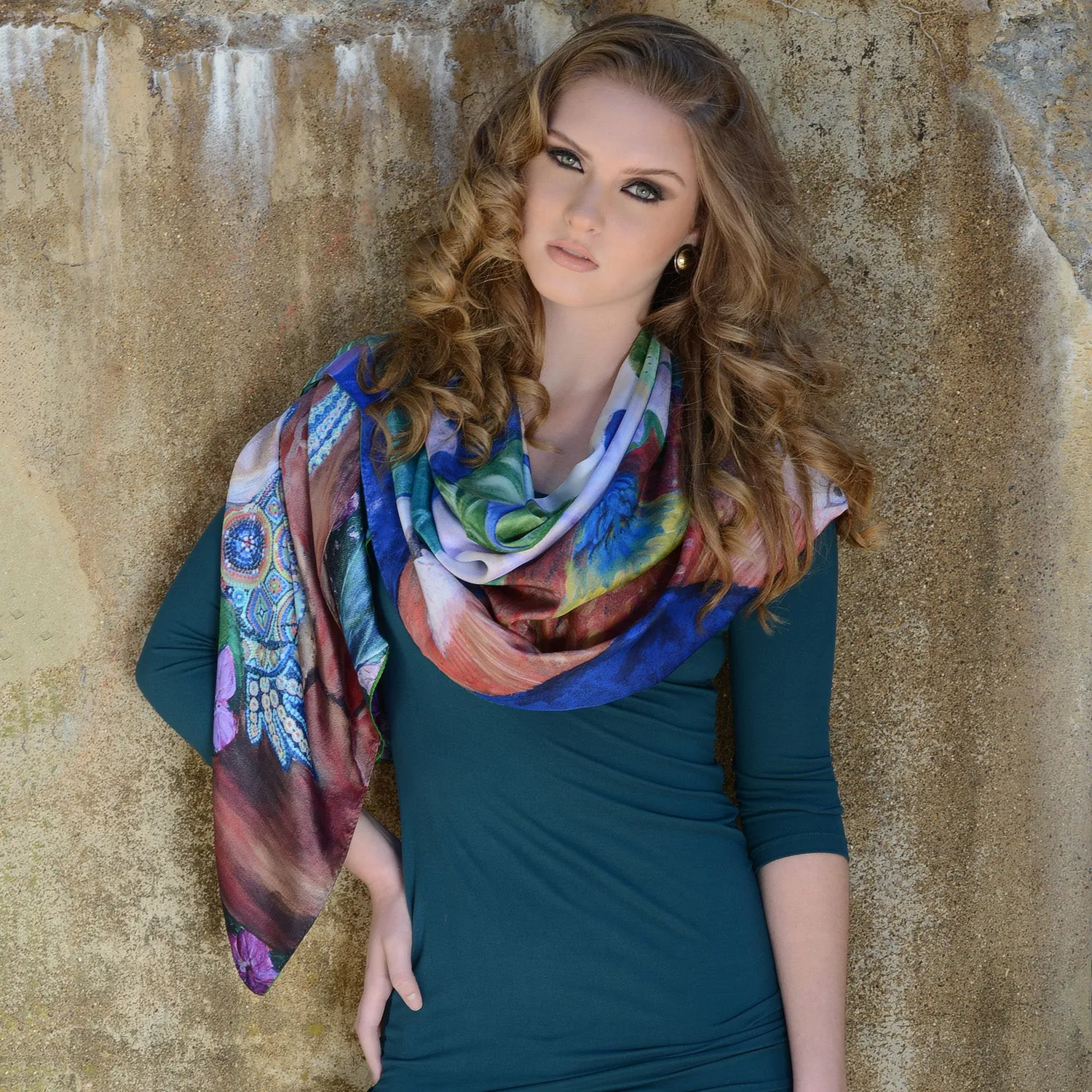 Mexico - Long Silk Scarf