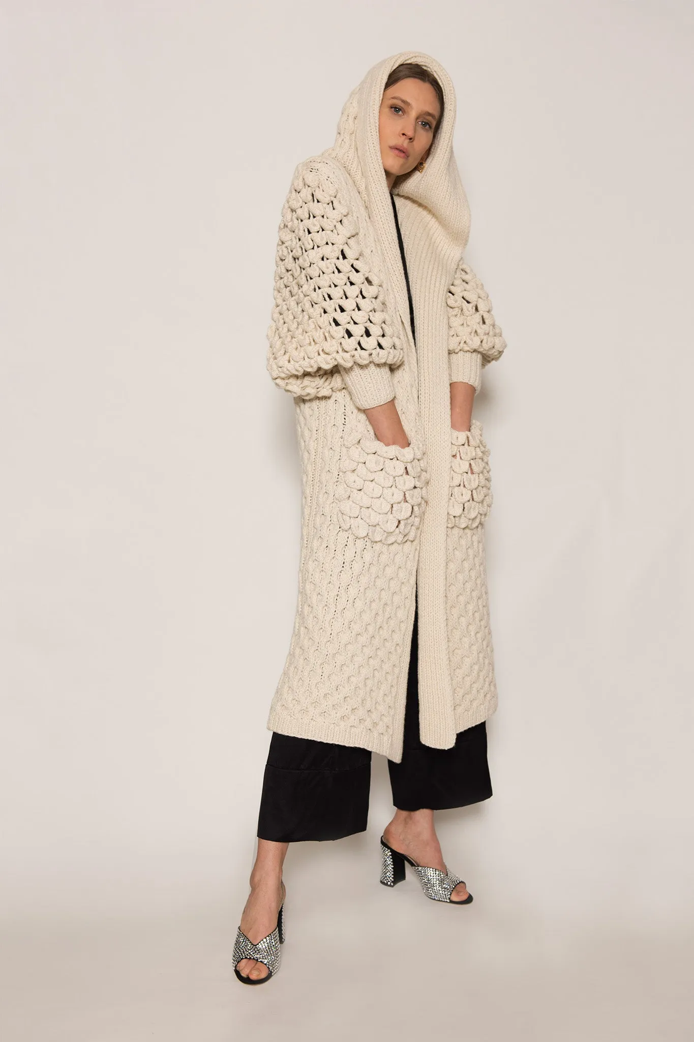 Mia Hooded Cashmere Coat