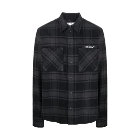 OFF-WHITE Outline Arrows Flannel Shirt Grey