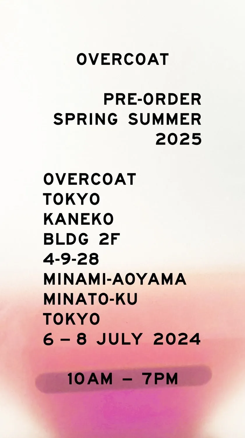 Overcoat Pre-Order Spring Summer 2025