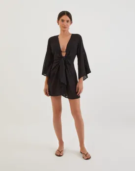 Perola Short Cover Up - Black