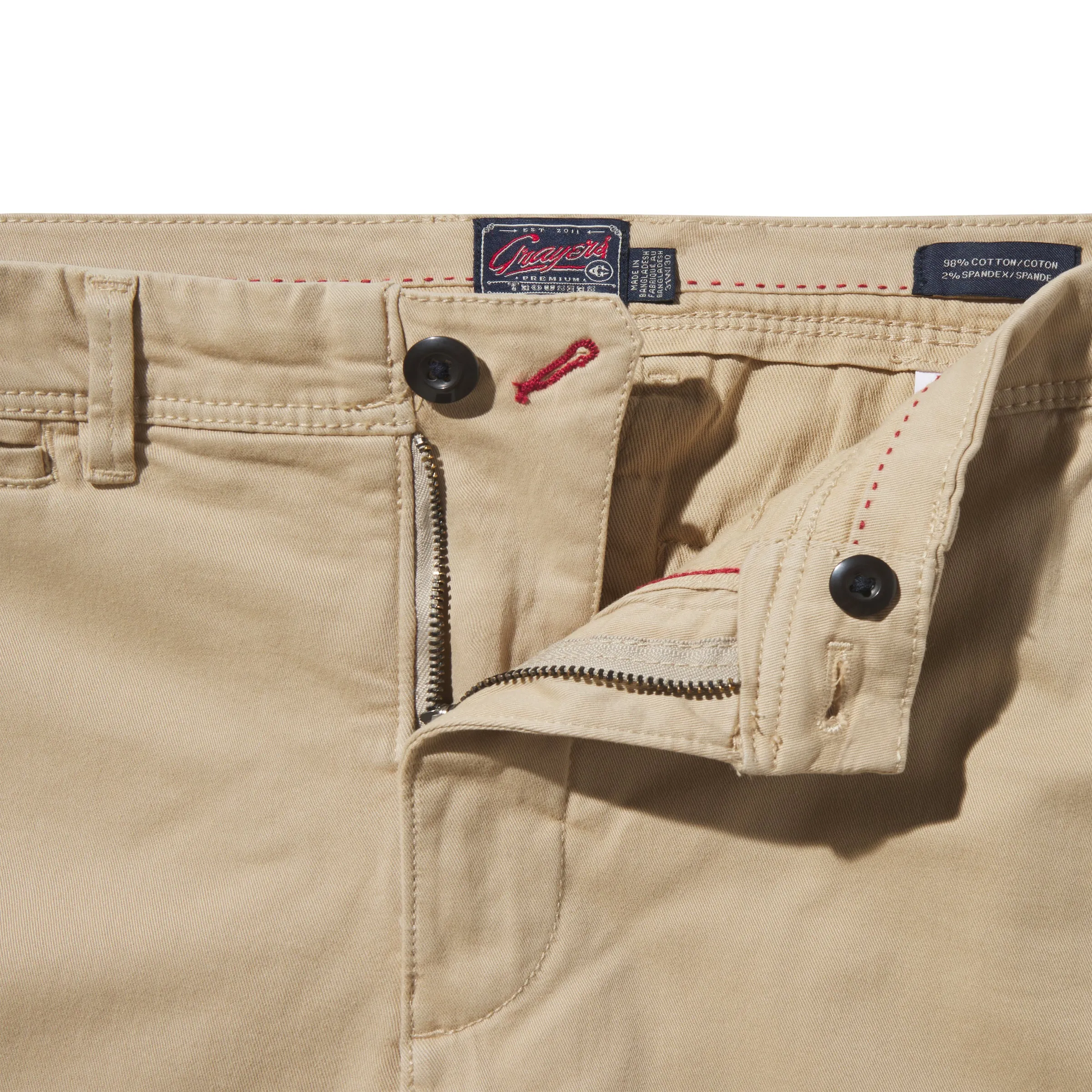 Precision Stretch Classic Fit Chino - Khaki